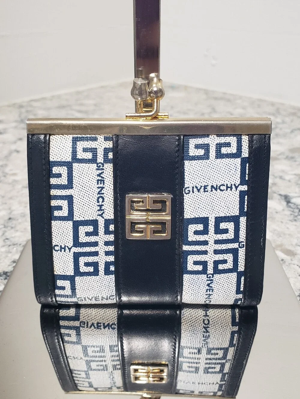 Vintage Givenchy Monogram Kisslock Coin Purse